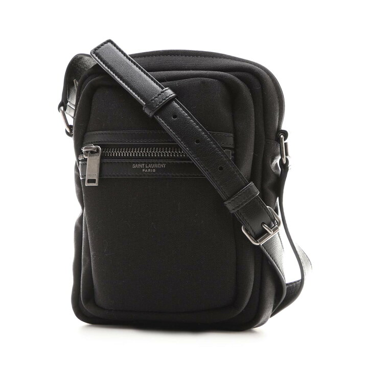 楽天市場 アウトレット サンローランパリ Saint Laurent Paris ショルダーバッグ クロスボディバッグ ブラック Sid Pouch In Canvas And Leather あす楽対応 関東 返品送料無料 ラッピング無料 モダンブルー楽天市場店