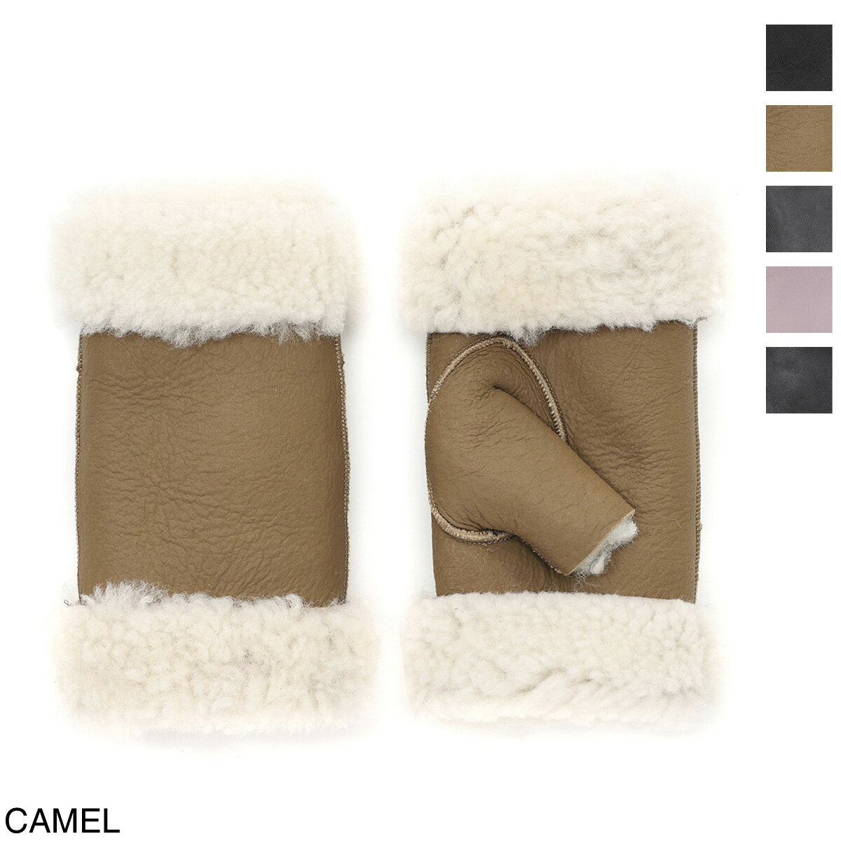 【アウトレット】デンツ DENTS 指なしミトン レディース 7 1073 camel VERA SHEEPSKIN【返品送料無料】