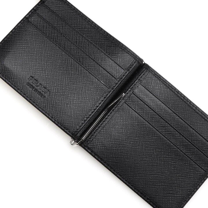 楽天市場】プラダ PRADA マネークリップ ブラック メンズ 2mn077 qhh  