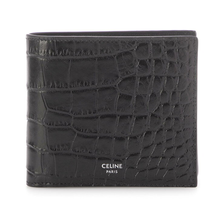 楽天市場】セリーヌ CELINE 2つ折り財布 小銭入れ付き ブラック メンズ 
