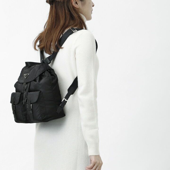 楽天市場】プラダ PRADA バックパック リュック ブラック レディース  
