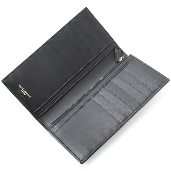 楽天市場】サンローラン SAINT LAURENT 長財布 小銭入れ付き ブラック  