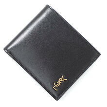 サンローラン SAINT LAURENT 2つ折り財布 小銭入れ付き ブラック メンズ 610193 02g0w 1000 TINY【返品送料無料】[2024SS]