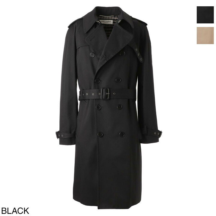 楽天市場 サンローラン Saint Laurent トレンチコート メンズ Y039w 1000 Saint Laurent Trench Coat In Gabardine あす楽対応 関東 返品送料無料 ラッピング無料 モダンブルー楽天市場店