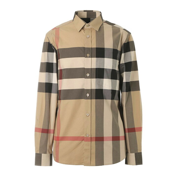 楽天市場】バーバリー BURBERRY 長袖レギュラーカラーシャツ ベージュ 