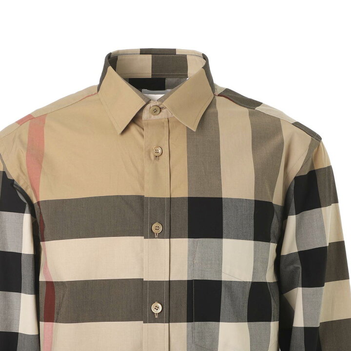 楽天市場】バーバリー BURBERRY 長袖レギュラーカラーシャツ ベージュ  