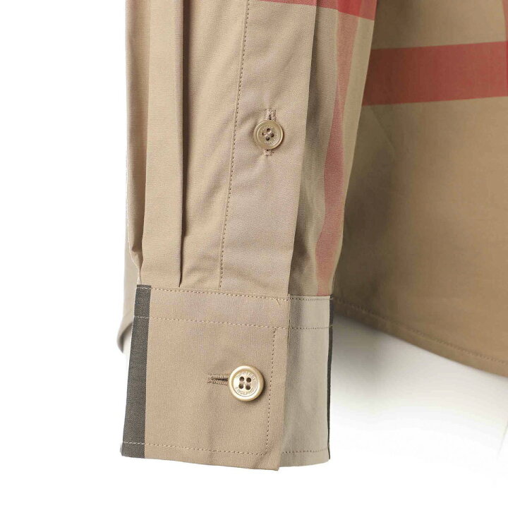 楽天市場】バーバリー BURBERRY 長袖レギュラーカラーシャツ ベージュ 