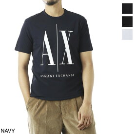 【4/20限定!当選確率1/2!MAX100%POINT BACK!※要エントリー】アルマーニエクスチェンジ ARMANI EXCHANGE クルーネック 半袖Tシャツ メンズ 8nztpa zjh4z 1510 ICON T-SHIRT【返品送料無料】【ラッピング無料】[2023AW]