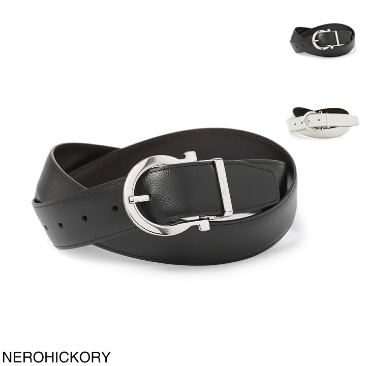 楽天市場 サルヴァトーレフェラガモ Salvatore Ferragamo リバーシブル ベルト メンズ Nero Hickory Reversible Belt あす楽対応 関東 返品送料無料 ラッピング無料 22ss モダンブルー楽天市場店