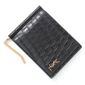サンローラン SAINT LAURENT マネークリップ ブラック メンズ 607738 dzedw 1000 TINY MONOGRAM BILL CLIP WALLET【返品送料無料】