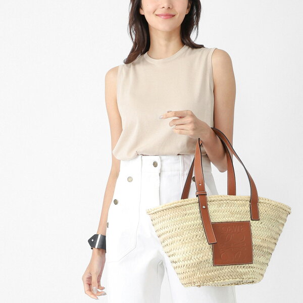 ロエベ LOEWE バスケットバッグ トートバッグ ベージュ レディース CESTA DE PALMA RAFFIA【返品送料無料】
