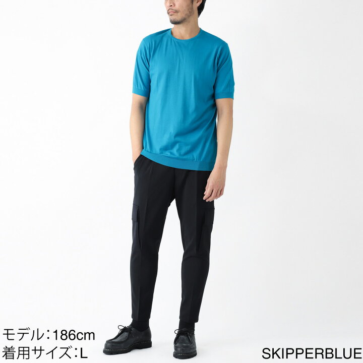 楽天市場】ジョンスメドレー JOHN SMEDLEY クルーネック半袖ニット 