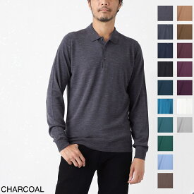 ジョンスメドレー JOHN SMEDLEY 長袖 ポロシャツ メンズ belper charcoal BELPER エクストラファインメリノウール 30ゲージ STANDARD FIT【返品送料無料】[2025AW]