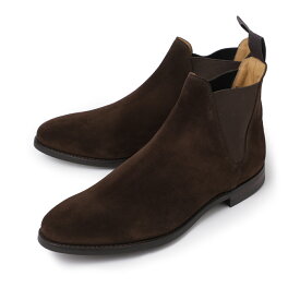 クロケット&ジョーンズ CROCKETT&JONES サイドゴアブーツ ブラウン メンズ 大きいサイズあり chelsea8 suede darkbrown CHELSEA 8 E ラスト 341【返品送料無料】【ラッピング無料】