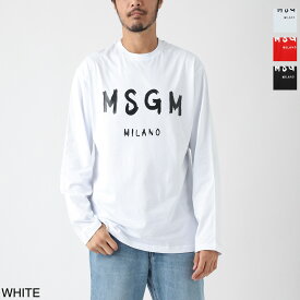 【4/1限定!当選確率1/2!MAX100%POINT BACK!※要エントリー】エムエスジーエム MSGM クルーネック 長袖Tシャツ 2000mm511 200002 99【あす楽対応_関東】【返品送料無料】[2023AW]