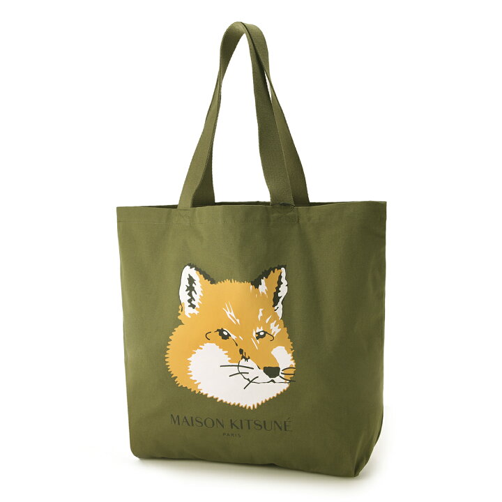 楽天市場】メゾンキツネ MAISON KITSUNE トートバッグ グリーン メンズ  
