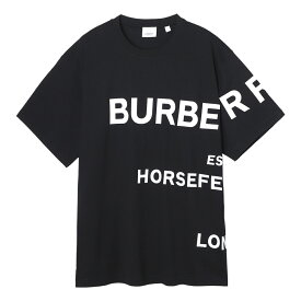 バーバリー BURBERRY クルーネックTシャツ ブラック 8040694 black white HARLFORD【返品送料無料】[2023SS]