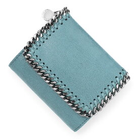 ステラマッカートニー STELLA McCARTNEY 3つ折り財布 小銭入れ付き ブルー レディース 431000 w9132 3614 FALABELLA SHAGGY DEER【返品送料無料】