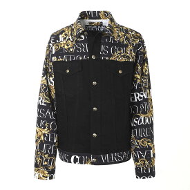 【アウトレット】ヴェルサーチェ VERSACE JEANS COUTURE デニムジャケット ブラック 73gas40m es035l54 909【返品送料無料】[2022AW]