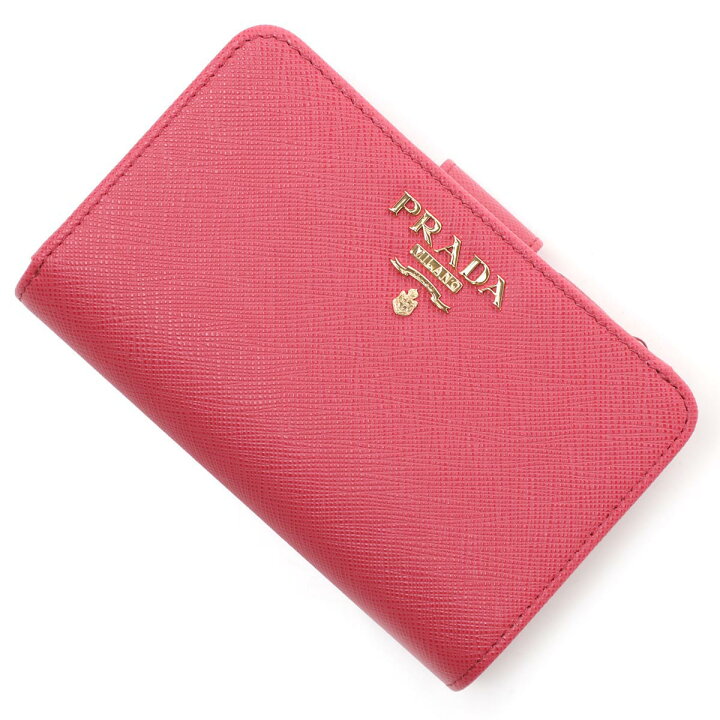 楽天市場】プラダ PRADA 2つ折り財布 小銭入れ付き ピンク レディース 