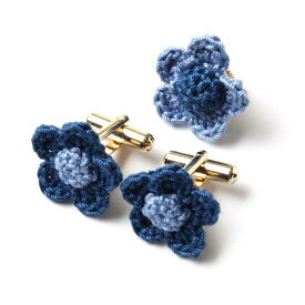 サンカルリーノ San Carlino カフスボタン&ブートニエールセット ブルー メンズ fragalia cuf FRAGALIA フラガリア【返品送料無料】