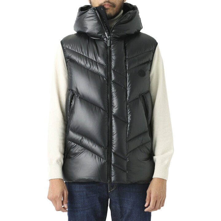 楽天市場】モンクレール MONCLER ダウンベスト ジレ ブラック メンズ 