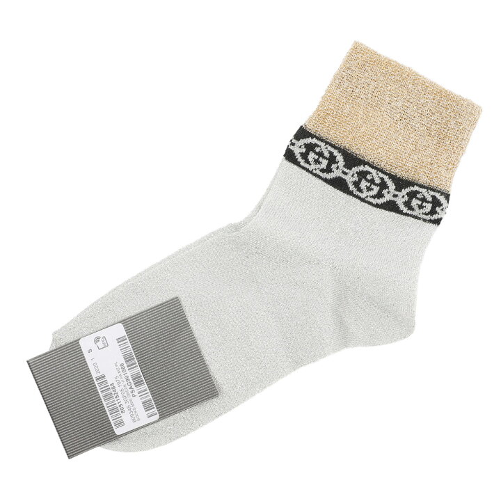 楽天市場 グッチ Gucci 靴下 ソックス シルバー レディース 3gf05 1975 あす楽対応 関東 返品交換不可 ラッピング無料 モダンブルー楽天市場店