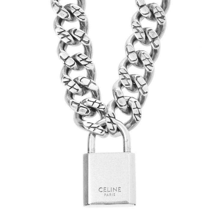 楽天市場】セリーヌ CELINE ネックレス シルバー メンズ 46w52 6bra  
