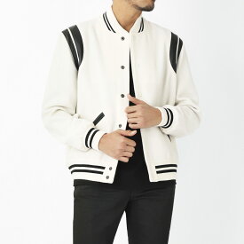 サンローラン SAINT LAURENT ブルゾン テディジャケット ホワイト メンズ 大きいサイズあり 354718 y213q 9502 SAINT LAURENT TEDDY【返品送料無料】