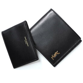 サンローラン SAINT LAURENT 2つ折り財布 ブラック メンズ 607734 02g0w 1000 TINY MONOGRAM KING PALM WALLET【返品送料無料】