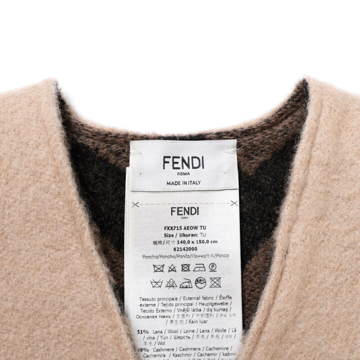 楽天市場】フェンディ FENDI ケープ ポンチョ レディース fxx715 aeow  