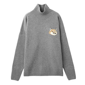 メゾンキツネ MAISON KITSUNE ハイネックニット タートルネックニット グレー メンズ jm00560kt1063 darkgrey【返品送料無料】
