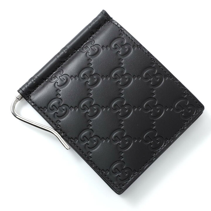 楽天市場】グッチ GUCCI マネークリップ 2つ折り財布 ブラック メンズ  