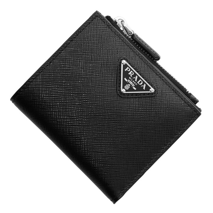 楽天市場】プラダ PRADA 2つ折り財布 小銭入れ付き ブラック メンズ 