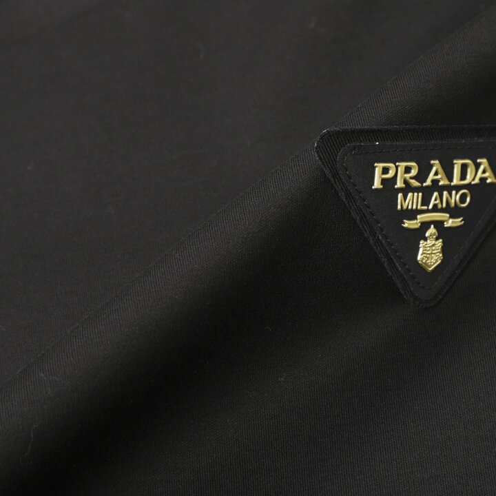 楽天市場】プラダ PRADA クルーネック半袖Tシャツ ブラック メンズ 