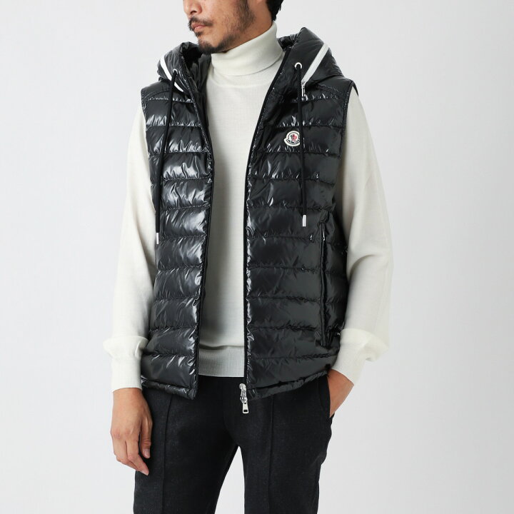 楽天市場】モンクレール MONCLER ダウンベスト ジレ ブラック メンズ 