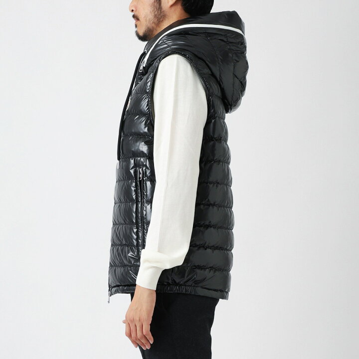 楽天市場】モンクレール MONCLER ダウンベスト ジレ ブラック メンズ 