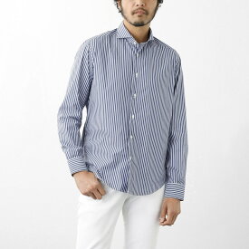 ガッリア GALLIA ホリゾンタルカラーシャツ 総柄シャツ ブルー mh02 2f63 05【返品送料無料】