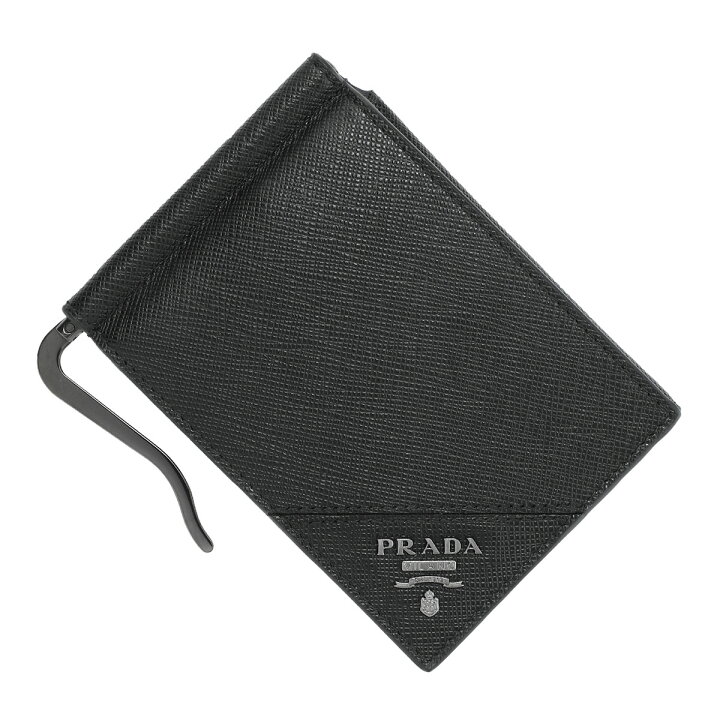楽天市場】プラダ PRADA マネークリップ 小銭入れ付き ブラック メンズ  