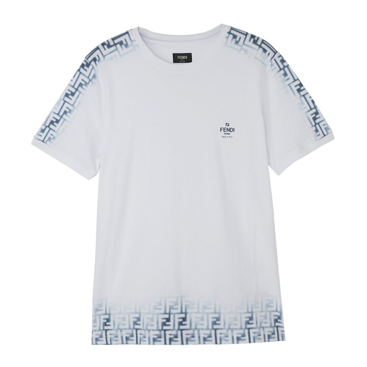 楽天市場】フェンディ FENDI クルーネック半袖Tシャツ ホワイト fy0894  