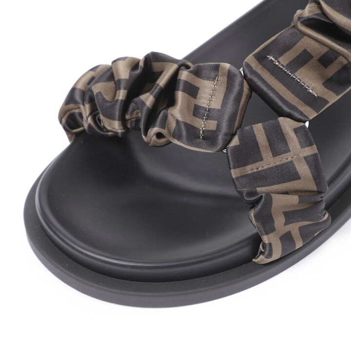 楽天市場】フェンディ FENDI サンダル フラットサンダル ブラック  