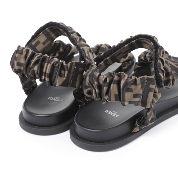 楽天市場】フェンディ FENDI サンダル フラットサンダル ブラック  