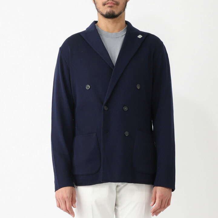 楽天市場】ラルディーニ LARDINI ダブルブレスト ニットジャケット 