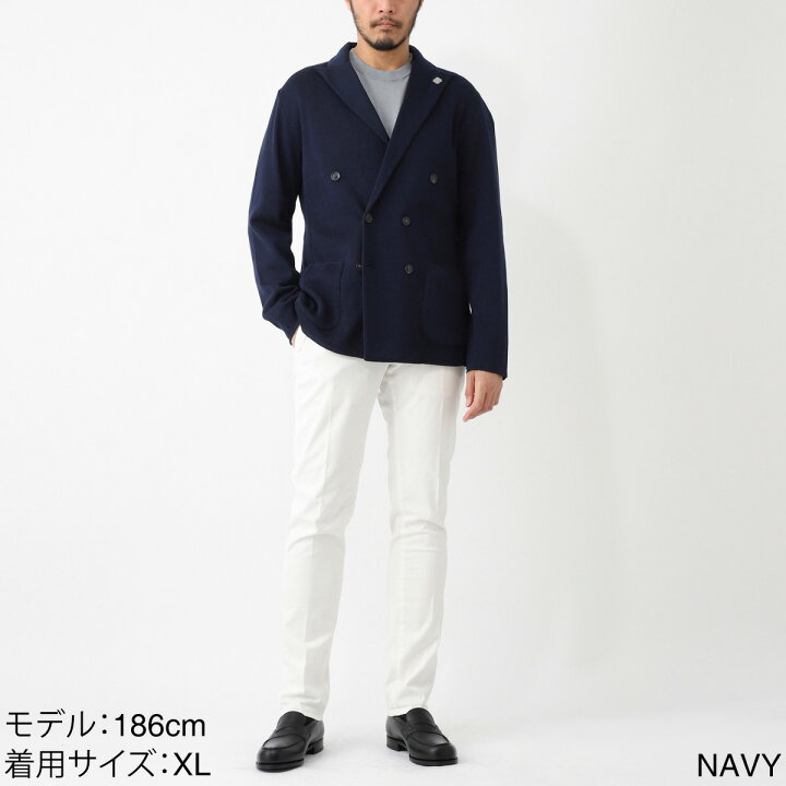 楽天市場】ラルディーニ LARDINI ダブルブレスト ニットジャケット 