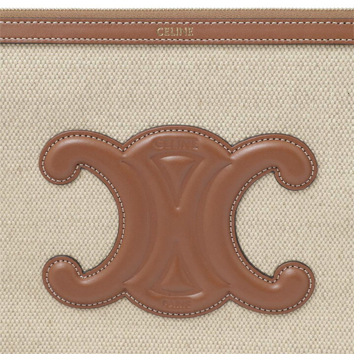 楽天市場】セリーヌ CELINE クラッチバッグ ポーチ ベージュ 10j50  