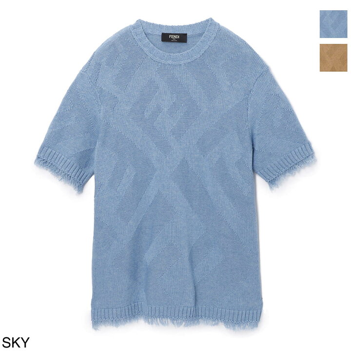 楽天市場】フェンディ FENDI クルーネック半袖ニット fzx144 an3t  