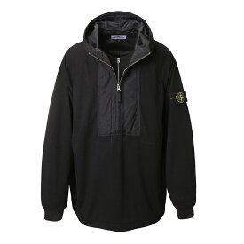 【アウトレット】ストーンアイランド STONE ISLAND ハーフジップ プルオーバー アノラック ブラック 781543632 v0029 43632 MIX FABRIC HYPE-TC【返品送料無料】