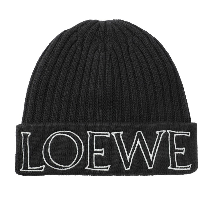 楽天市場】ロエベ LOEWE ニットキャップ ビーニー ブラック メンズ 