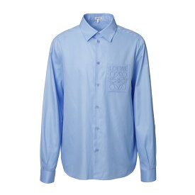 ロエベ LOEWE 長袖レギュラーカラーシャツ ブルー メンズ h526y05wb1 5690 ANAGRAM POCKET SHIRT【返品送料無料】【ラッピング無料】
