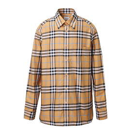 【アウトレット】バーバリー BURBERRY 長袖レギュラーカラーシャツ 総柄シャツ オレンジ 8071523 dustyorange ip chk CAXBRIDGE【返品送料無料】